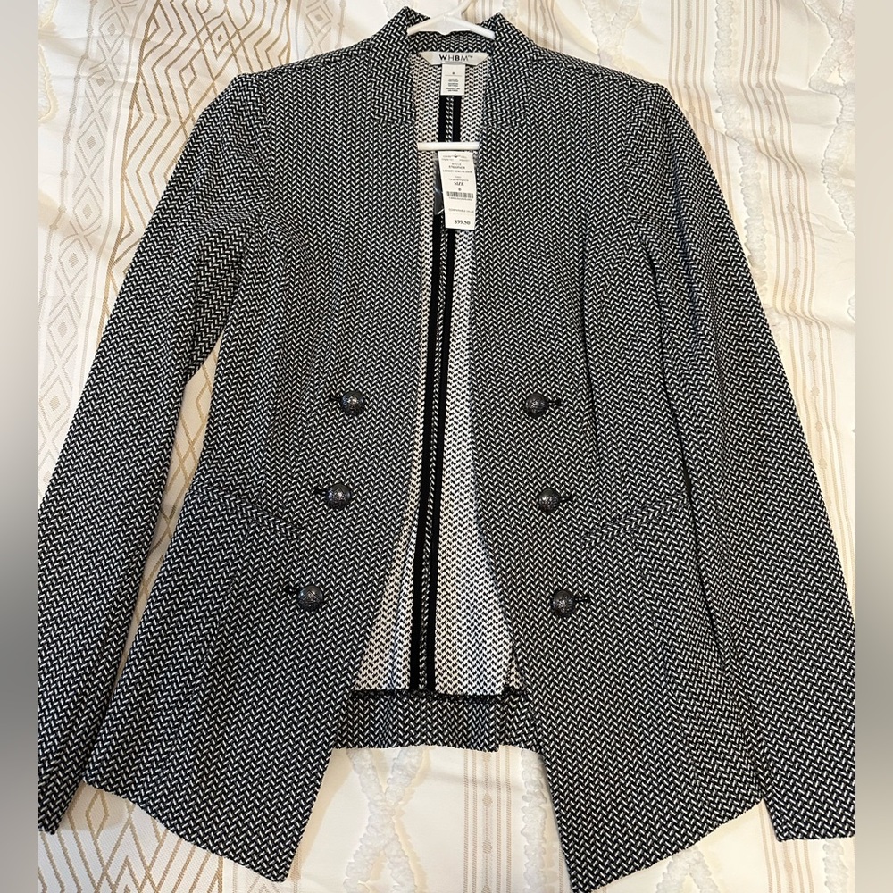 WHBM herringbone blazer NWT